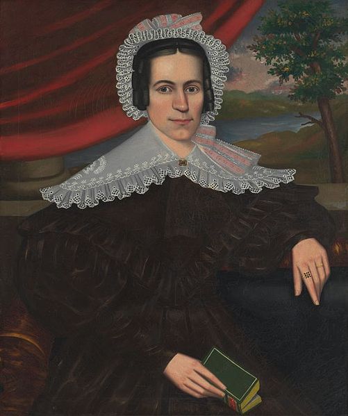 Woman with a Green Book